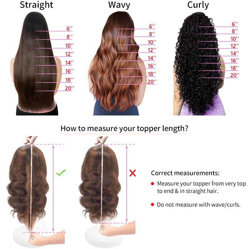 🔥Hot Sale🔥 Natural Wavy Hair Topper For Women