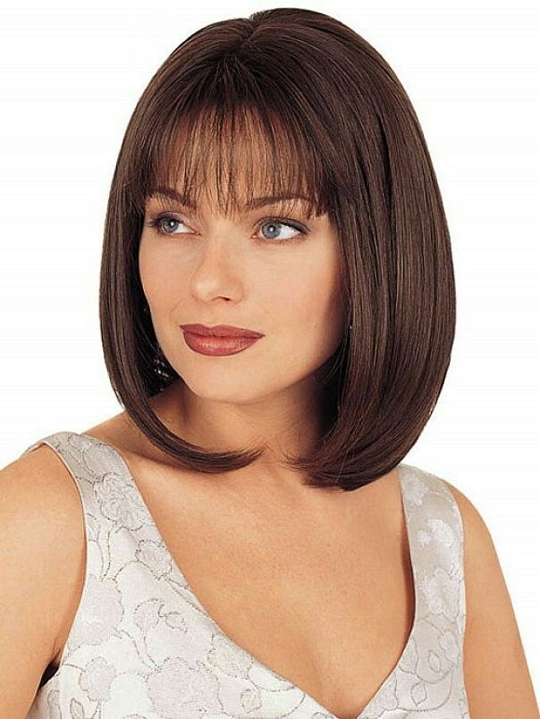 Comfortable&Breathable Straight Hair Topper With Bangs For Women With Thinning Hair