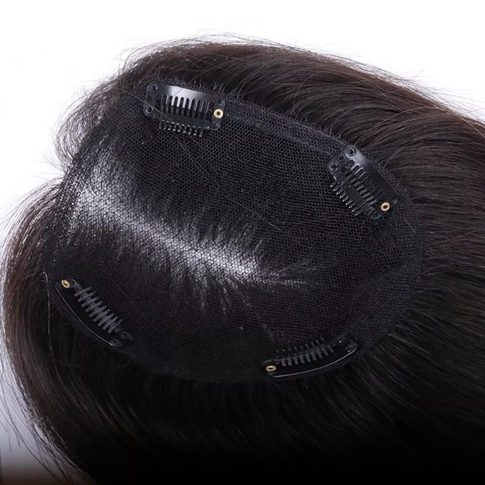 Best Breathable Real Hair Topper for Women Crown Topper No Bangs
