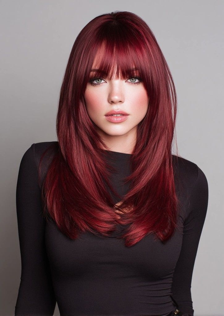 Invisible Straight Hair Topper with Bangs – Natural Volume for Thinning Crowns