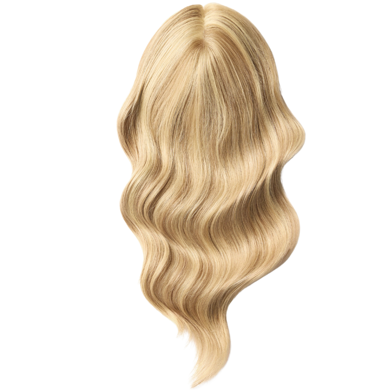 Mid-length Wavy Human Hair Topper for Thinning Hair