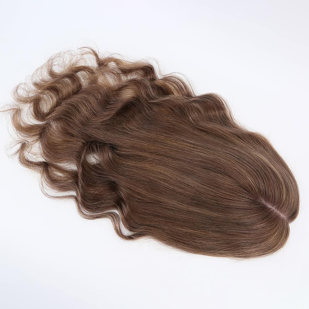 Hair Transformation with Beach Wavy Hair Toppers for Women