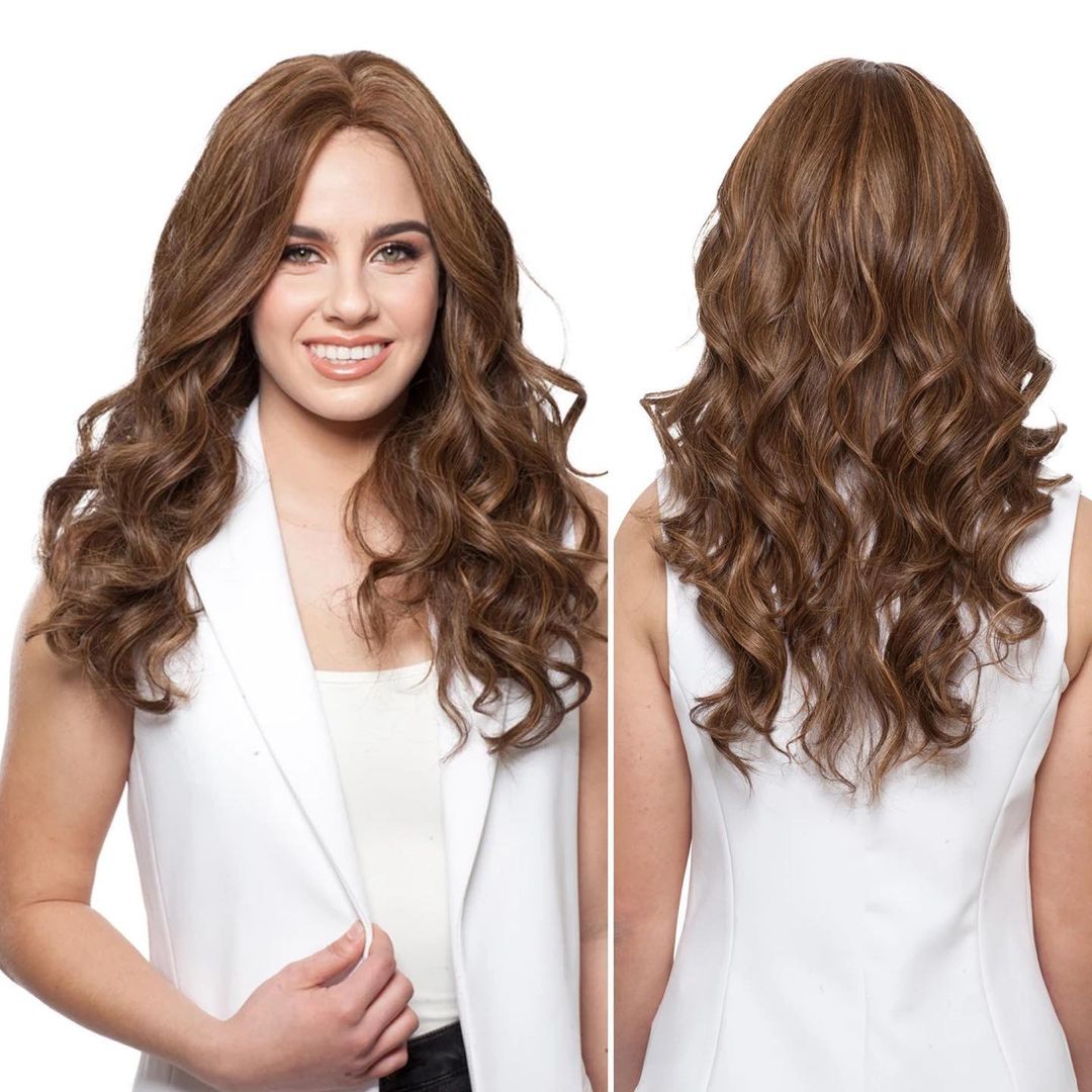 Hair Transformation with Beach Wavy Hair Toppers for Women