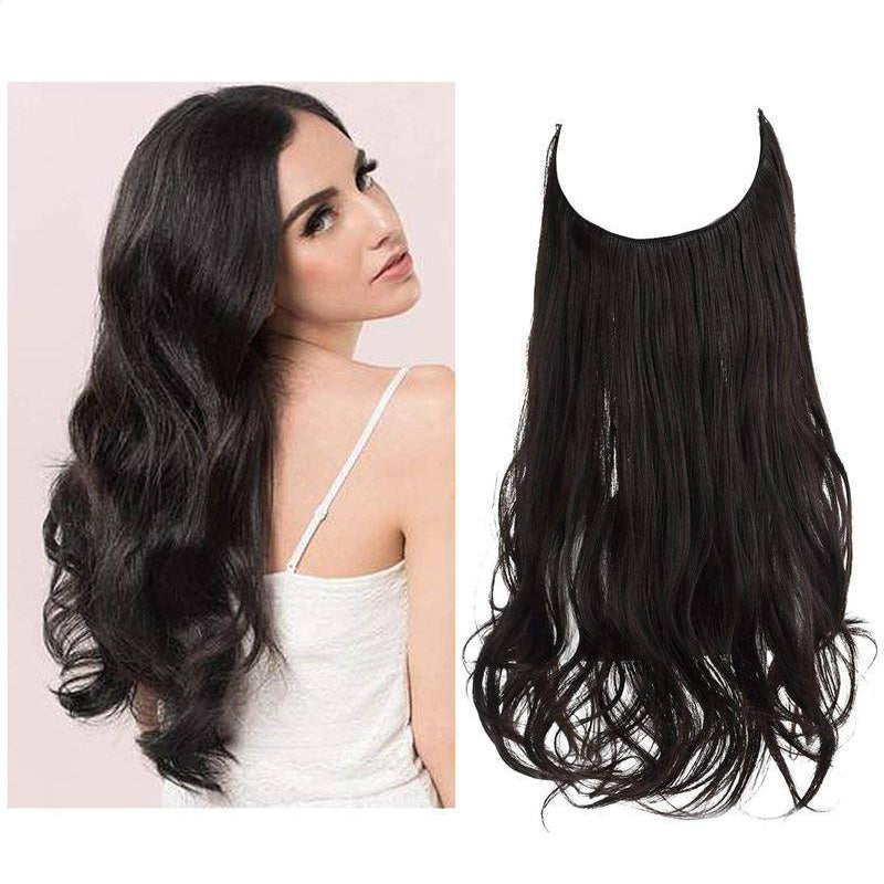 Halo Hairpiece Hidden Wire Adjustable Headband Extensions