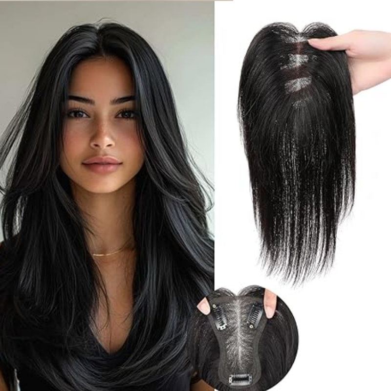 2025 Hot Sale Straight Hair Topper for Women,Breathable & Natural