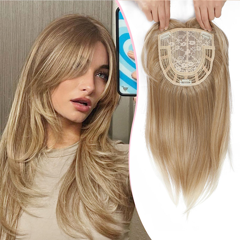 Ladies Slightly Wavy Ends Premium Hair Piece Lace Base Toppers