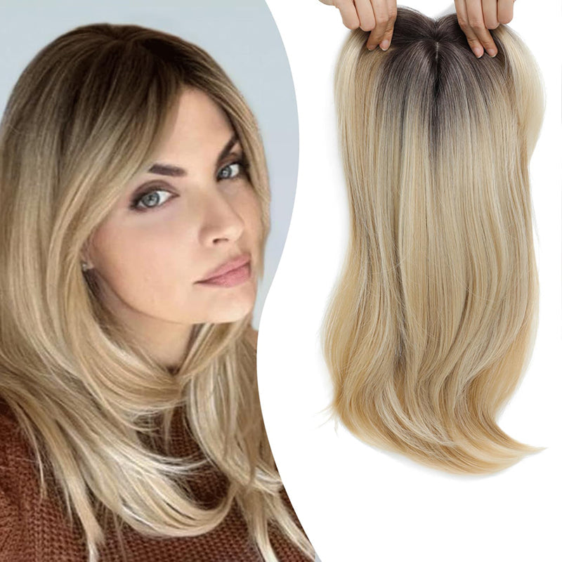 Ladies Slightly Wavy Ends Premium Hair Piece Lace Base Toppers