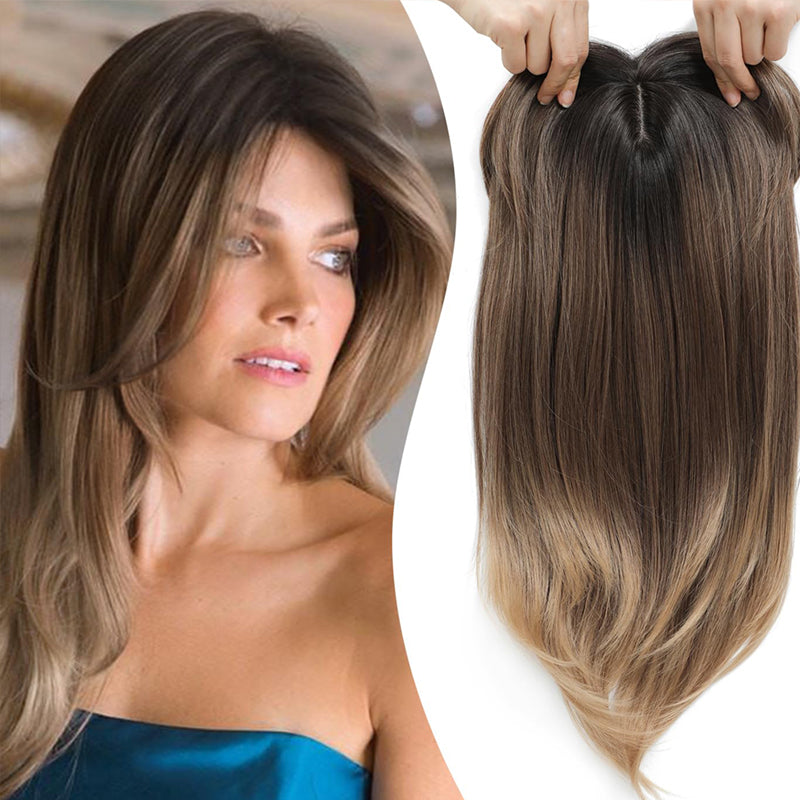 Ladies Slightly Wavy Ends Premium Hair Piece Lace Base Toppers