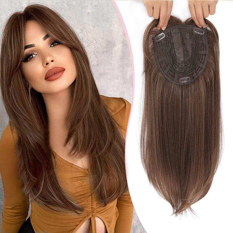 Ladies Slightly Wavy Ends Premium Hair Piece Lace Base Toppers