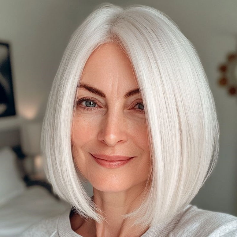 Hot Sale Free- Parted Stunning Design Straight Hair Topper without Bang🔥
