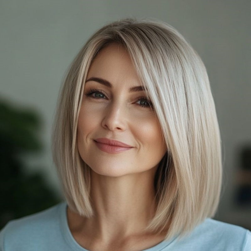 Hot Sale Free- Parted Stunning Design Straight Hair Topper without Bang🔥