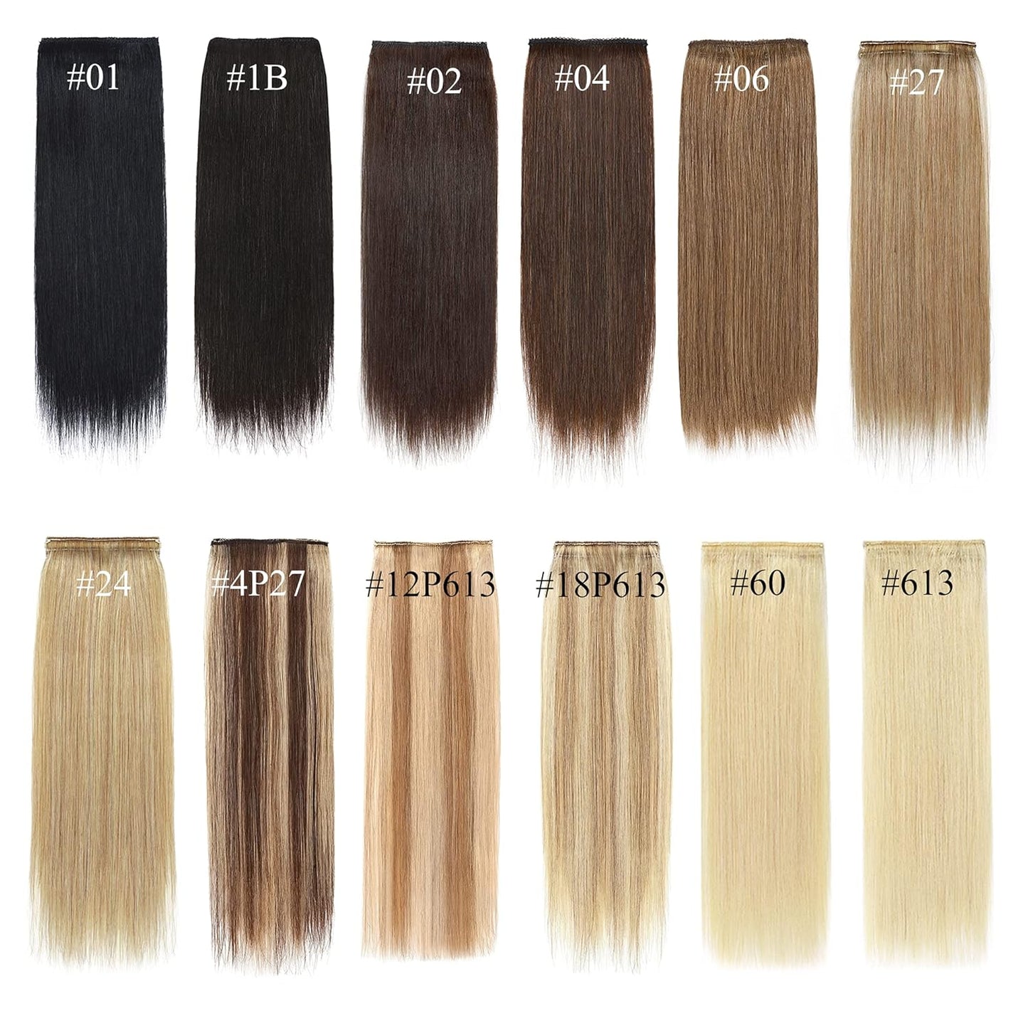 100% Human Hair Invisible Seamless Hair Pads Clip In Hair Extension Increase Hair Top Side Cover Hairpiece