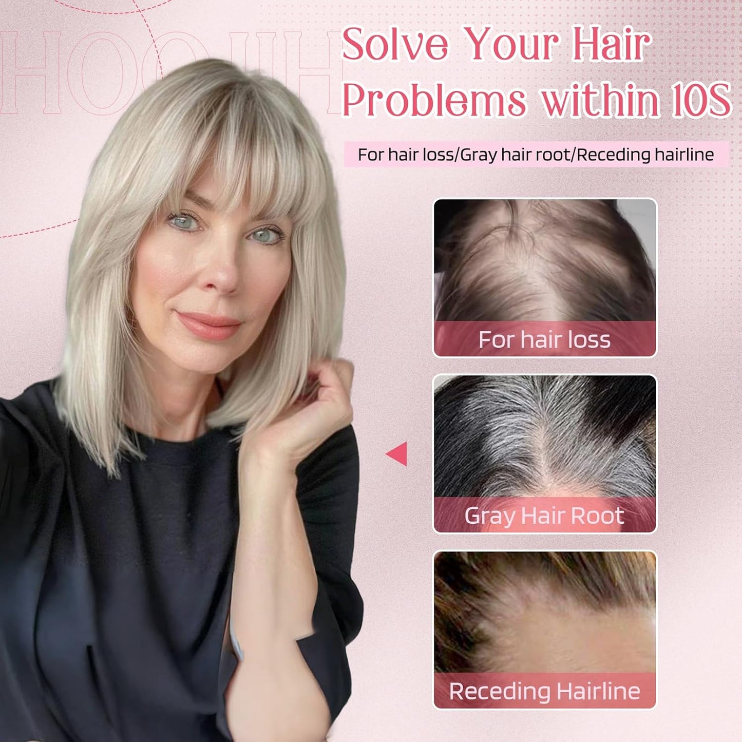 2025 Best Natual Hair Topper with Bangs for Thinning Hair