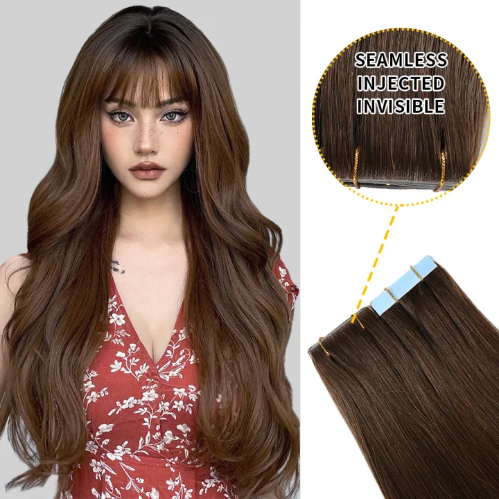 Seamless Hand-Tied Invisible Tape In Hair Extension 20Pcs Virgin Human Hair