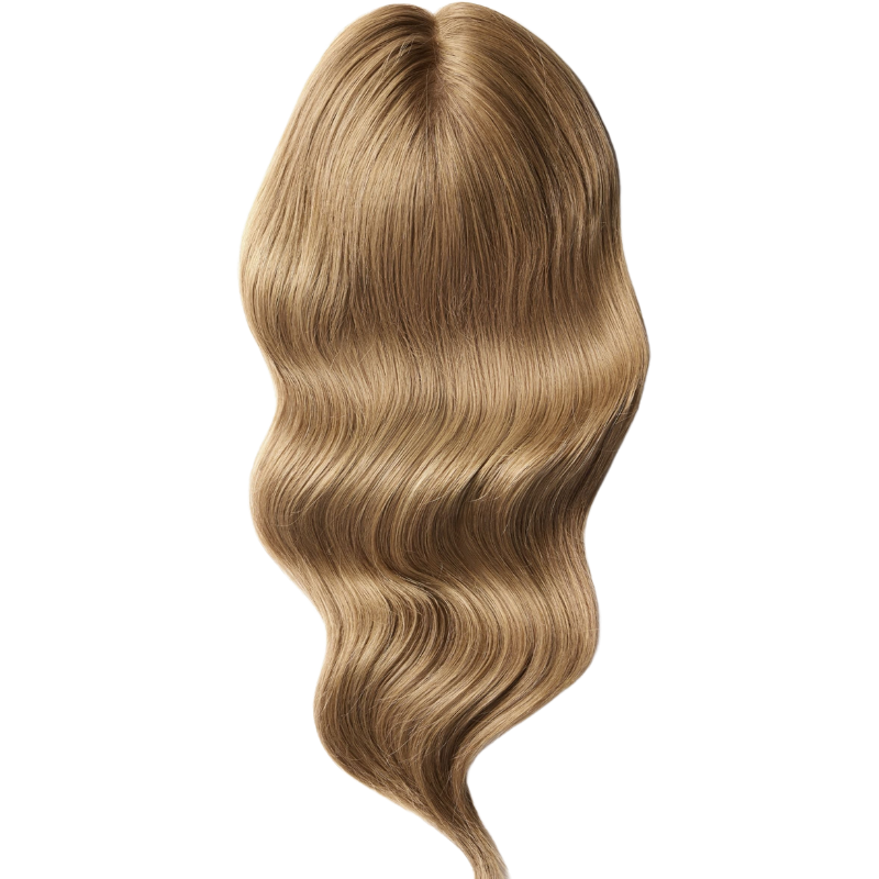 Mid-length Wavy Human Hair Topper for Thinning Hair