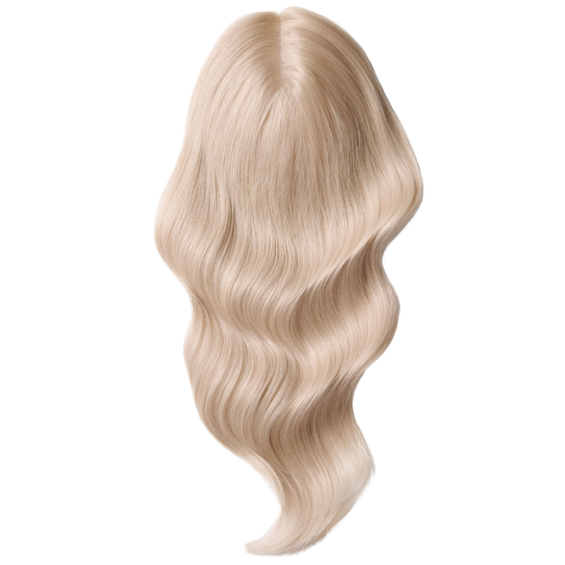Mid-length Wavy Human Hair Topper for Thinning Hair