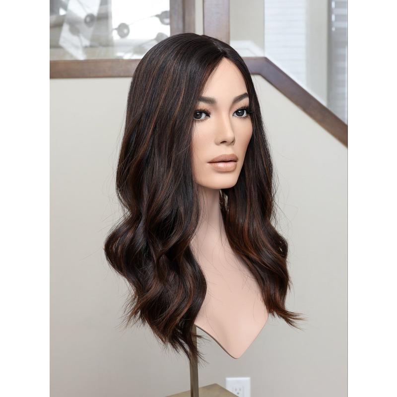 High Quality Beach Wavy Hair Topper to Make Full Hair Volume and New Style