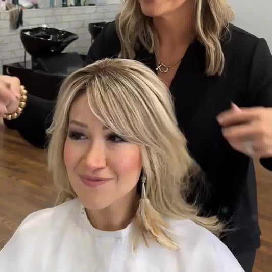 〖BUY 2 GET 1 FREE〗Natural Straight High-Quality Lace Base Breathale Hair Topper without Bangs