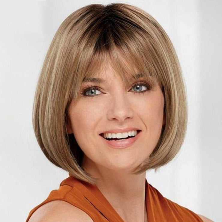 130% Natural Density Clip-In Hair Topper with Bangs