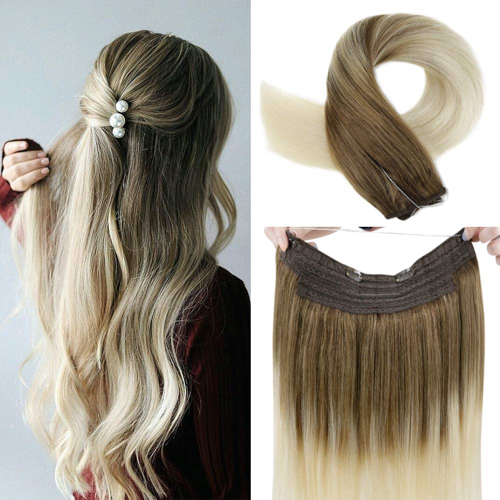 Hight Quality Halo Hair Extension Natural Hidden Wire Adjustable Transparent Wire