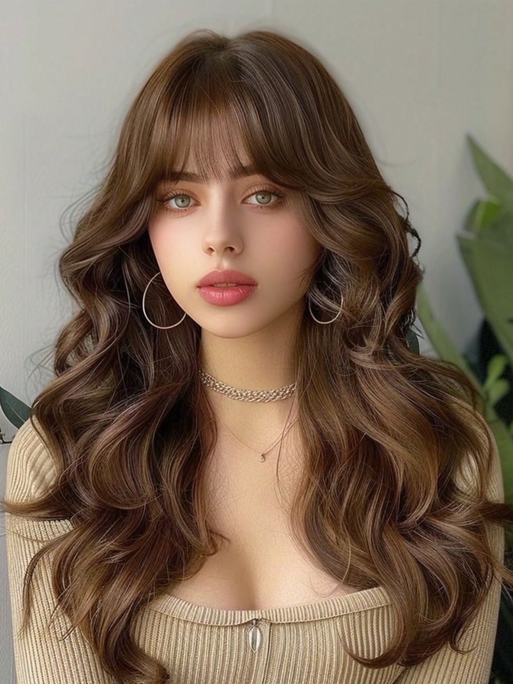 Hot Sale Natural Wavy Hair Topper With Bangs for Thinning Hair