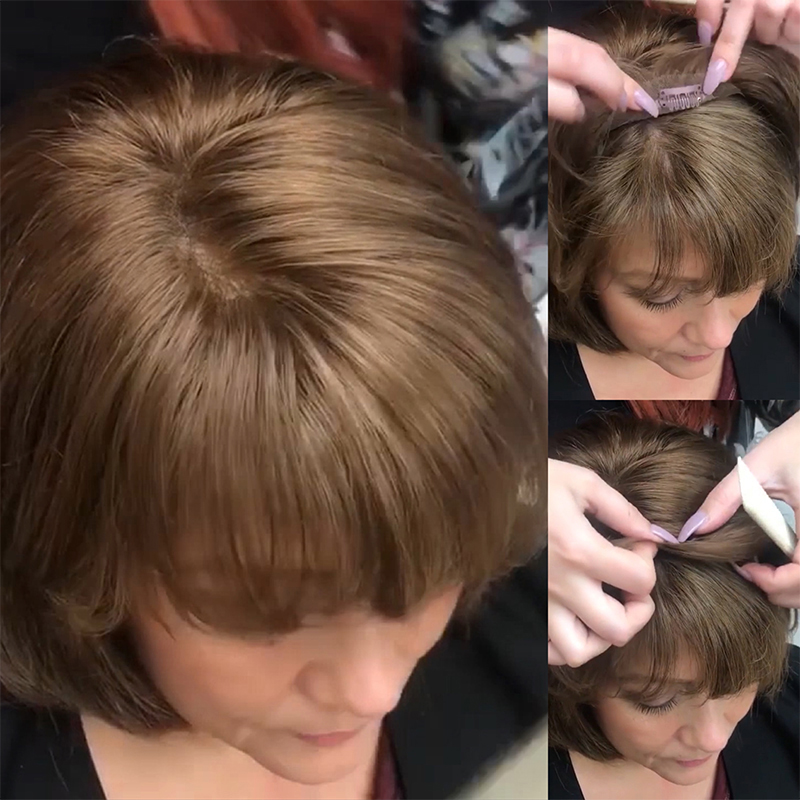 🔥Hot Sale🔥 Clip-In Hair Topper with Bangs