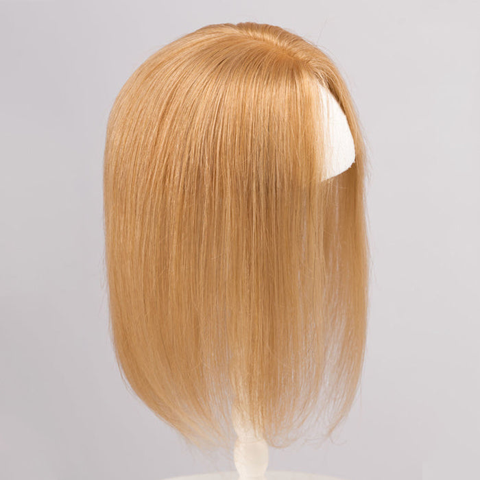 Shoulder Length Grey Full Handtied Mono Base Human Hair Topper for Women