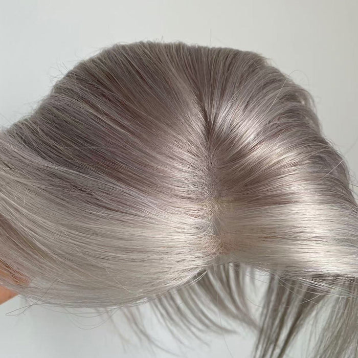 100% Virgin Remy Human Hair Topper with Natural Bangs