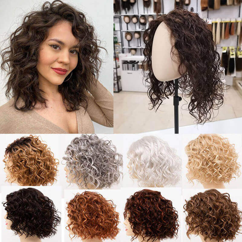 High&Quality Curly Hair Toppers for Women with Thinning Hair ,Change your hairstyle in a minute