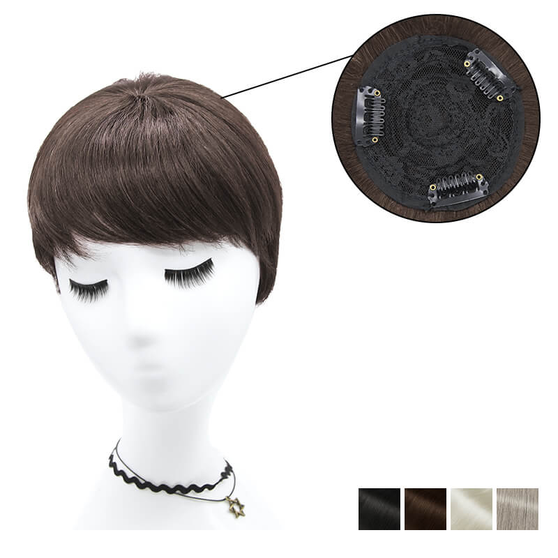 Salt Pepper Short Wigs for Women Pixie Cut Wigs Natural Layered Hair