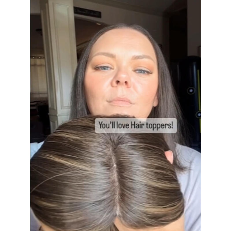 US Clearance Sale: Human Hair Clip-In Topper, Silk Base Made with Real Human Hair.