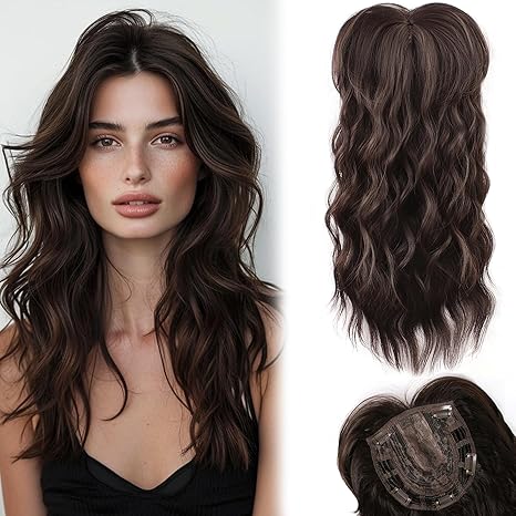 High Quality Beach Wavy Hair Topper to Make Full Hair Volume and New Style