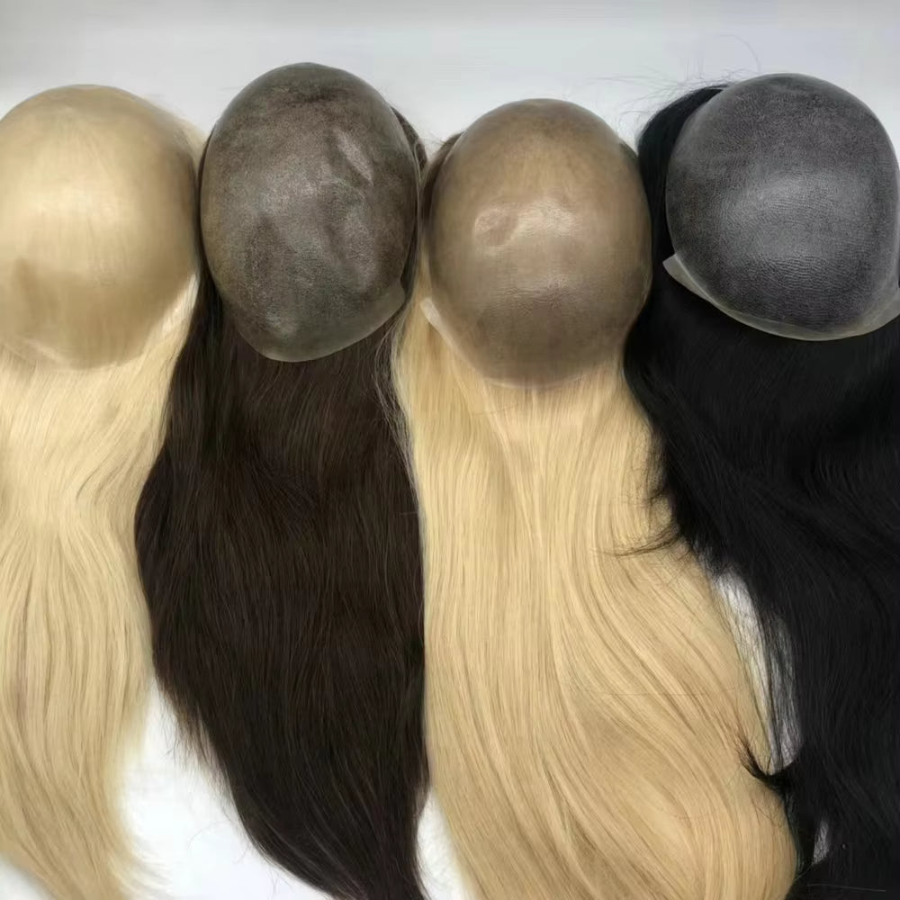 7X9'' Injected Full Thin Skin Base Human Hair Toppers for Women