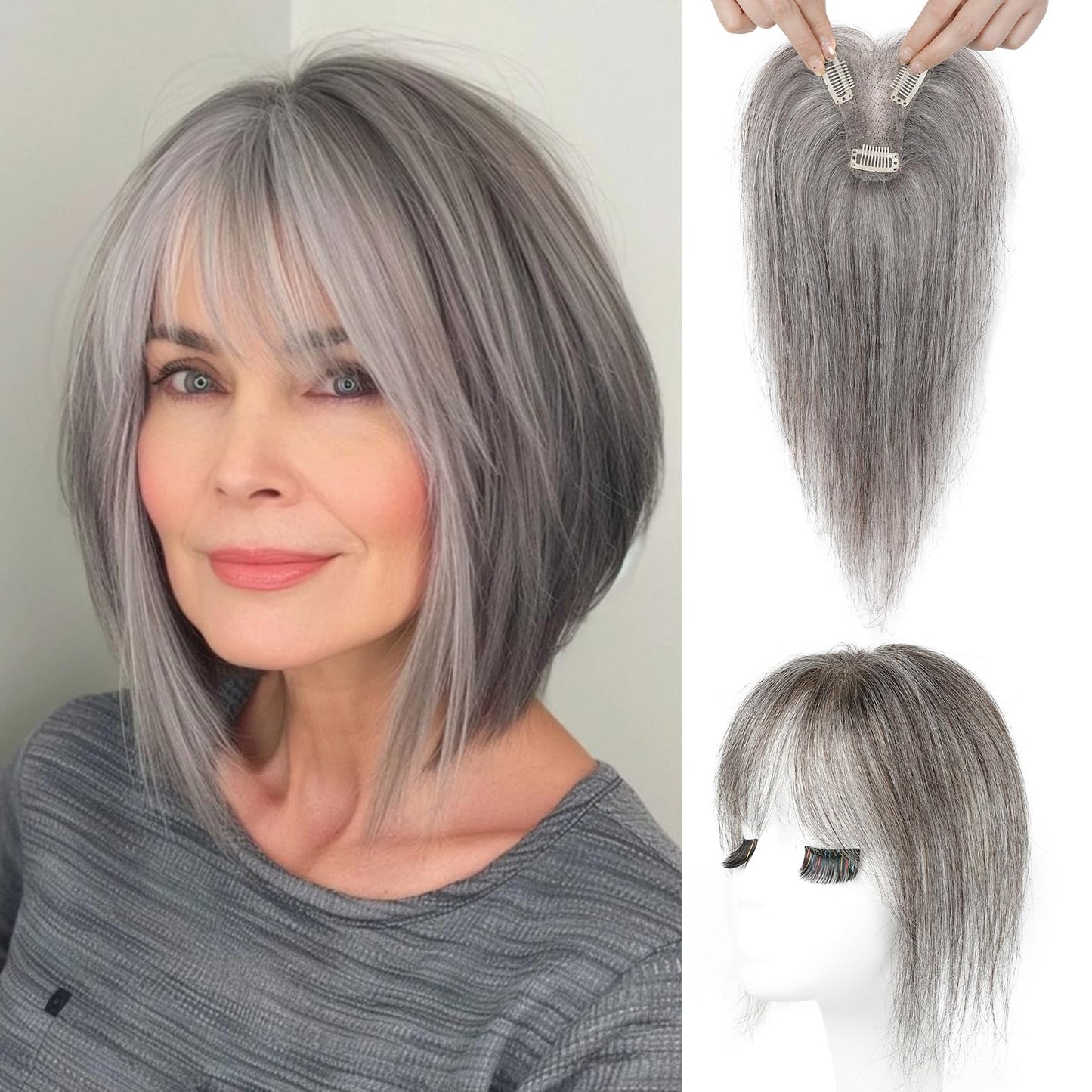 Best Small Base Short Pixie Cut Remy Human Hairpieces With Bngs for Thinning Hair