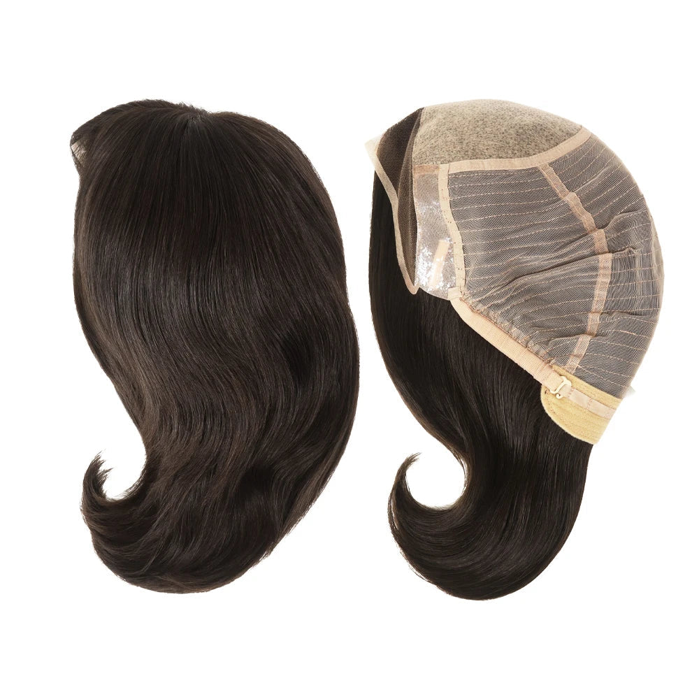 100% European Virgin Hair Wig Silky Straight Short Human Hair French Lace Front Wigs