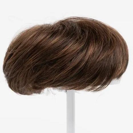 Short Pixie Cut Human Hair Topper with Bangs for Women