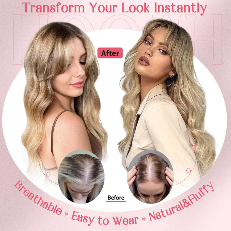 Natural Wavy Hair Topper For Women
