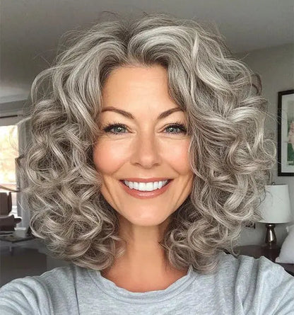 2025 New Curly Hair Toppers for Women with Thinning Hair-Cover Grays, Boost Volume - VIVACROWN