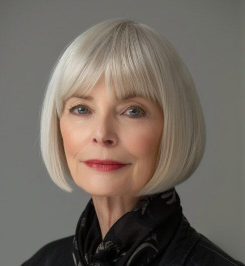 Comfortable&Breathable Straight Hair Topper With Bangs For  Women With Thinning Hair