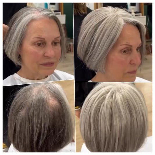 Hot Sale Free- Parted Stunning Design Straight Hair Topper without Bang🔥