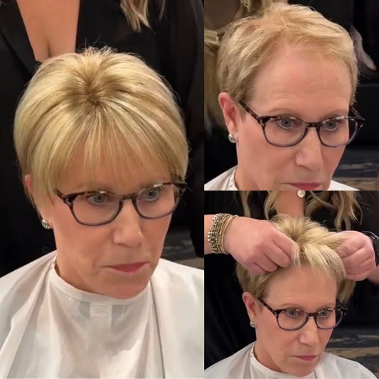 Short Hair Toppers for Women with Thinning Hair,Naturally plump and shiny