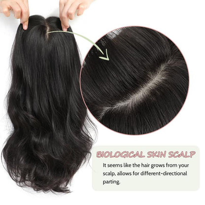 Hot Sale Natural Wave Hair Topper for Thinning Hair - Ultra Comfort Wear