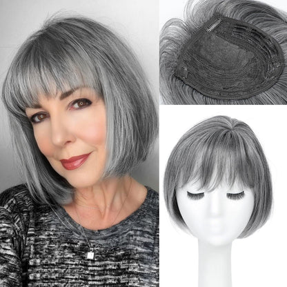 Lightweight & Breathable Clip-In Crown Topper — Natural Volume & Seamless Comfort