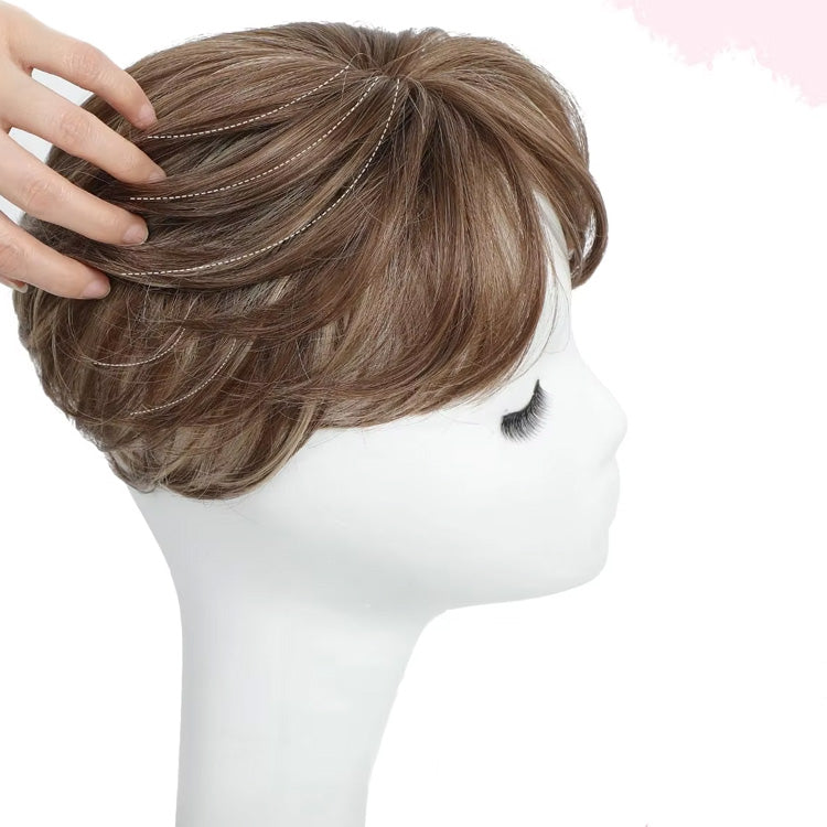 Summer Breathable Short Hair Topper for Thinning Hair