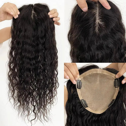 Sohaila Sarbaz--Premium Curly Mono Base Hair Toppers Human Hair for Women VIVACROWN