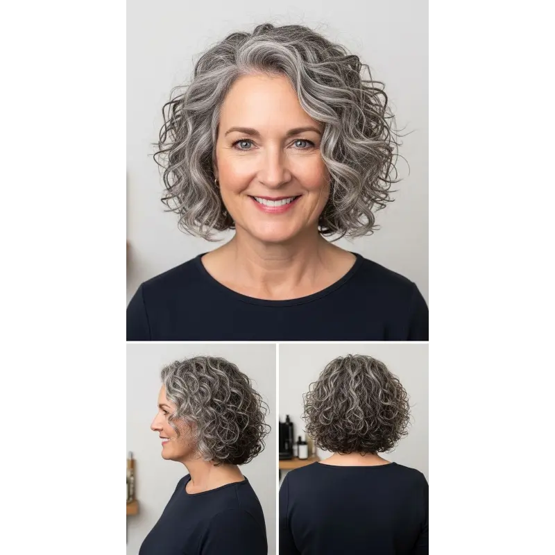 2025 New Curly Hair Toppers for Women with Thinning Hair-Cover Grays, Boost Volume - VIVACROWN