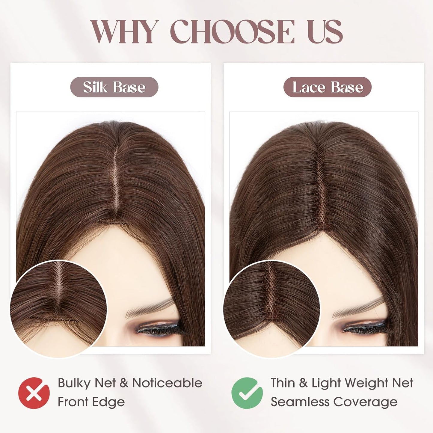 Perfect for Summer Breathable & Comfortable Straight Hair Topper for Thinning Hair