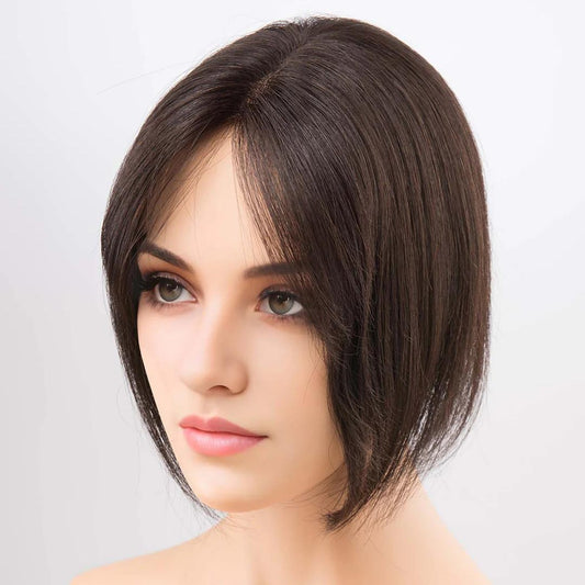 9*14CM Short Natural Hair Topper for Women Cover and Add Hair Volume for Thinning Hair