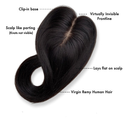 Hot Sale 10*12cm Virgin Remy Human Hair Topper for Women Hair Topper