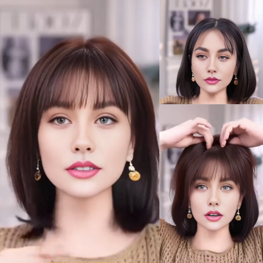 🔥Hot Sale🔥 Clip-In Hair Topper with Bangs